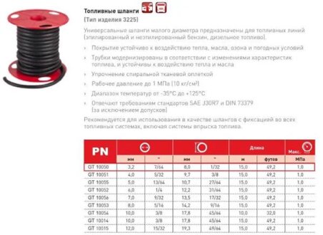 Шланг паливний Gates 10050