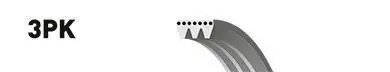 (8653-10169) Ремінь (поліклиновий) GATES MICRO-V HORIZON Gates 3PK1025 (фото 1)