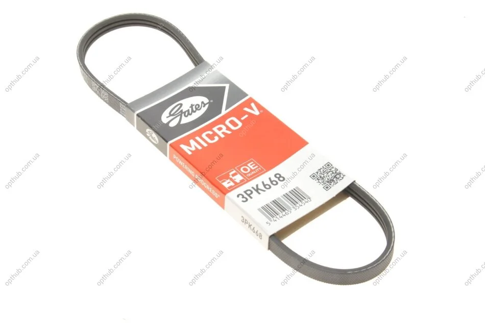 Ремінь поліклиновий CHEVROLET MATIZ (M200, M250) 0.8 Gates 3PK668 (фото 1)