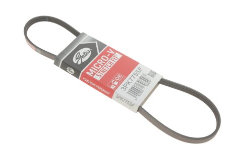 Ремінь генератора Dacia Logan/Sandero 1.0 SCe 16- (opt-om) Gates 3PK775SF