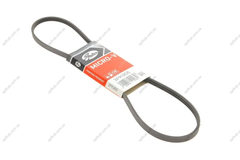 Ремінь поліклиновий BMW 3 SERIES/5 SERIES/7 SERIES/X3 SERIES/15- -ua Gates 3PK968 (фото 1)
