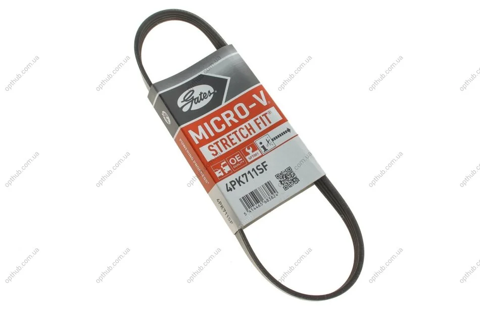 Поліклінові ремені Micro-V StretchFit (Вир-во) Gates 4PK711SF (фото 1)