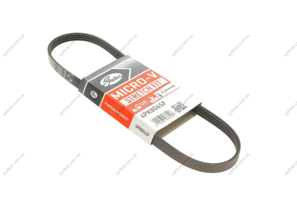 Поліклінові ремені Micro-V StretchFit (Вир-во) Gates 4PK806SF (фото 1)
