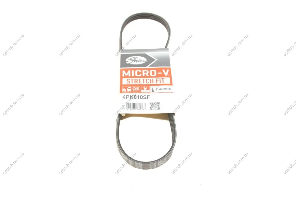Поліклінові ремені Micro-V StretchFit (Вир-во) Gates 4PK810SF (фото 1)