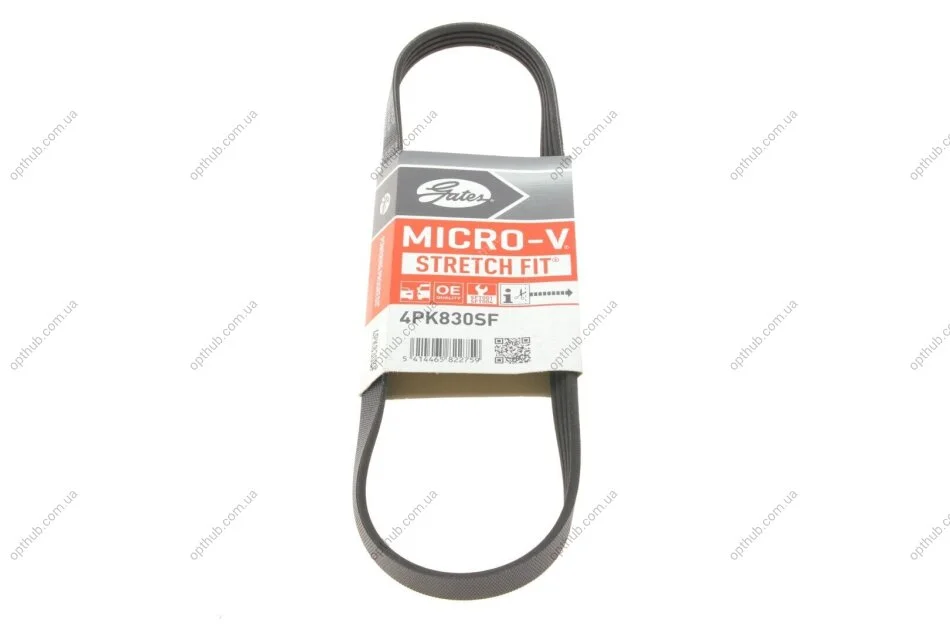 Поліклінові ремені Micro-V StretchFit (Вир-во) Gates 4PK830SF (фото 1)