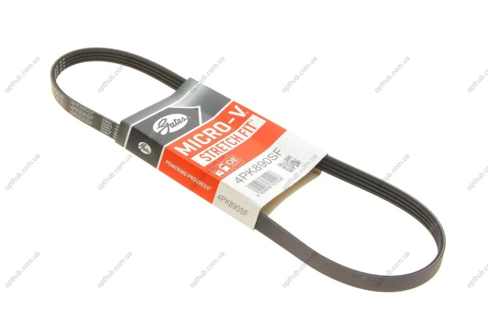 Ремінь генератора Ford Focus III/IV 2.0 ST/2.3 RS 12- (4PK890) GATES (opt-om) Gates 4PK890SF (фото 1)