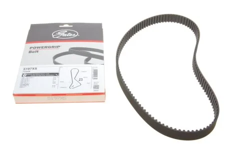Ремінь зубч. ГРМ Z=123 (Вир-во) Розпродаж Gates 5197XS