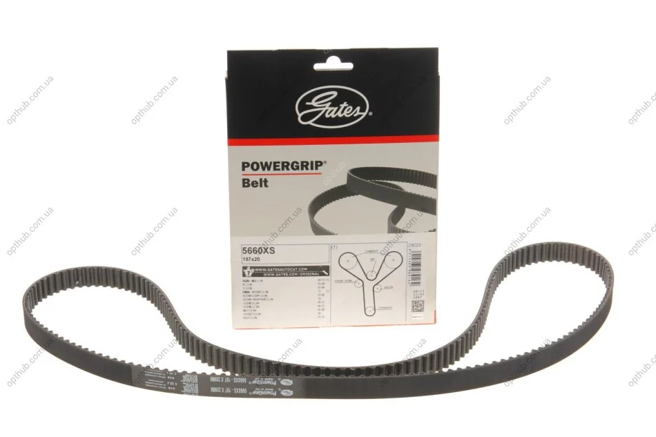 Зубчасті ремені приводу ГРМ PowerGrip (Вир-во) Gates 5660XS (фото 1)