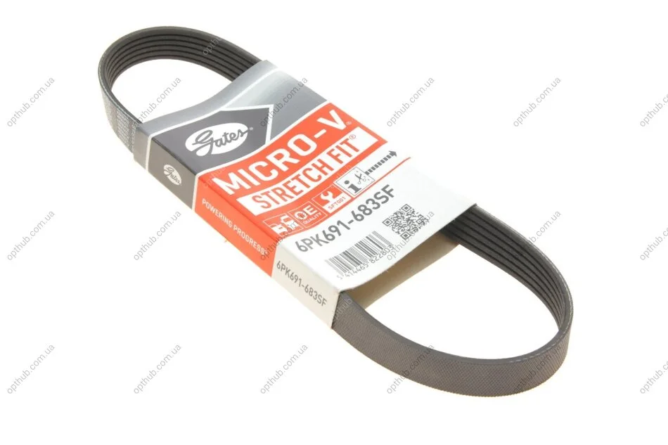 Поликлиновые ремни Micro-V StretchFit (Пр-во) Gates 6PK691-683SF (фото 1)
