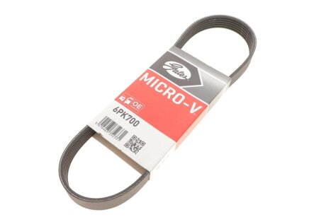 Ремінь поліклиновий ВАЗ ВПРЫСК 2108, 2109, 2112 (16-КЛ.), 2113-2115 Gates 6PK700