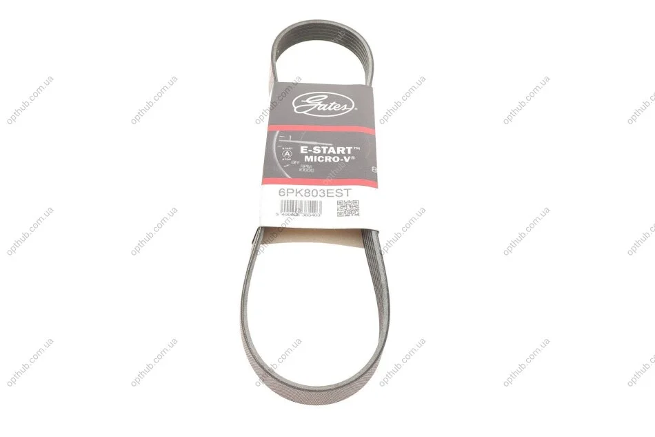 Ремінь генератора Smart Fortwo 1.0 07- GATES (opt-om) Gates 6PK803EST (фото 1)