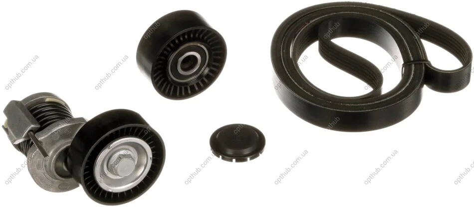 Роликовый модуль натяжителя ремня (ролик, ремень) Gates K016PK1580XS (фото 1)