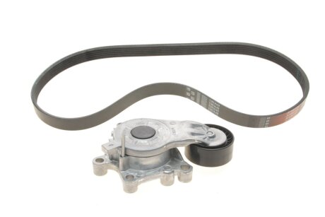 Роликовий модуль натягувача ременя (ролик, ремінь) PSA 1.6HDI/08-17 (6PK963+T39374) Gates K026PK963