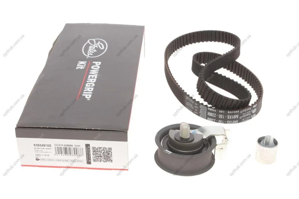 Роликовий модуль натягувача ременя (ролик, ремінь) VW, SKODA, SEAT, AUDI (GT T42019-1ШТ + GT T43017- -ua Gates K065491XS (фото 1)