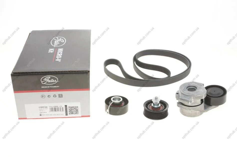 Комплект ременя генератора Citroen Jumper/Peugeot Boxer 2.2 HDi 11- (6PK1640) GATES (opt-om) Gates K166PK1640 (фото 1)