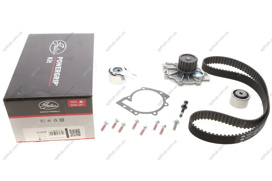 Ремкомплекти приводу ГРМ автомобілів з водяним насосом PowerGrip Kit (Вир-во) Gates KP15580XS (фото 1)