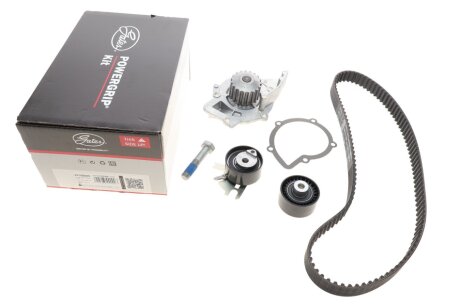 Роликовий модуль натягувача ременя (ролик, ремінь, помпа) PEUGEOT, FORD, FIAT, CITROEN (GT WP0078-1Ш Gates KP15606XS