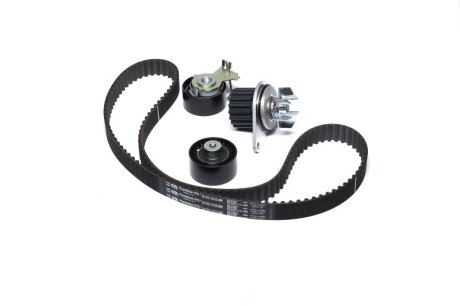 Роликовий модуль натягувача ременя (ролик, ремінь, помпа) PEUGEOT, CITROEN (GT WP0056-1ШТ + GT T4218 -ua Gates KP15615XS