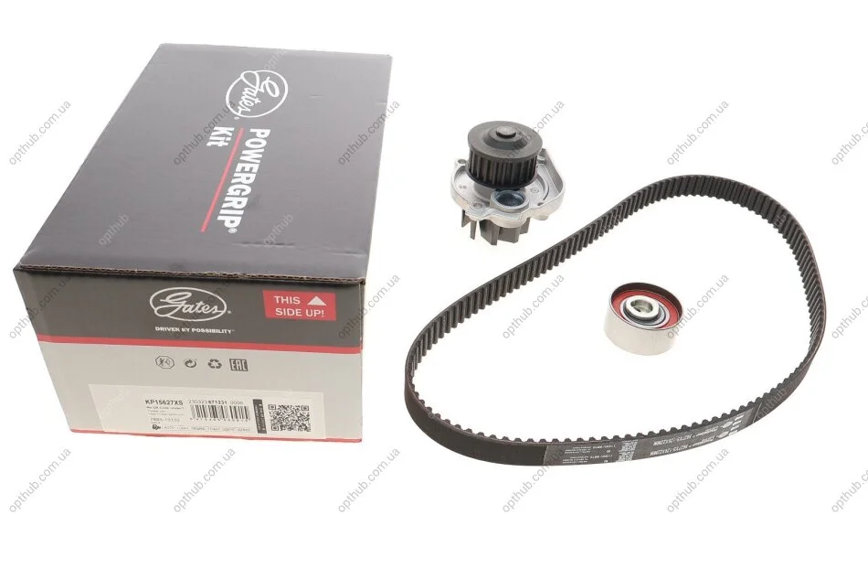 Ремкомплекти приводу ГРМ автомобілів з водяним насосом PowerGrip Kit (Вир-во) Gates KP15627XS (фото 1)