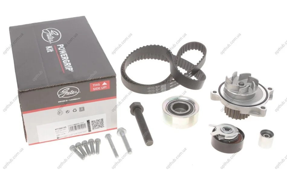 Ремкомплекти приводу ГРМ автомобілів з водяним насосом PowerGrip Kit (Вир-во) Gates KP15661XS (фото 1)