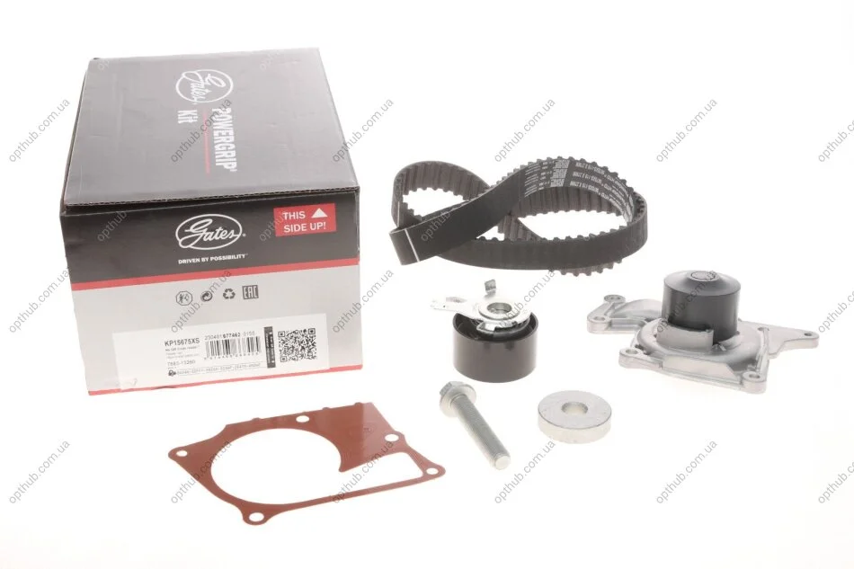 Ремкомплекти приводу ГРМ автомобілів з водяним насосом PowerGrip Kit (Вир-во) Gates KP15675XS (фото 1)