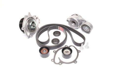 Роликовий модуль натягувача ременя (ролик, ремінь, помпа) MB (GT WP0130-1ШТ + GT T36375-2ШТ + GT Gates KP17PK2035-2