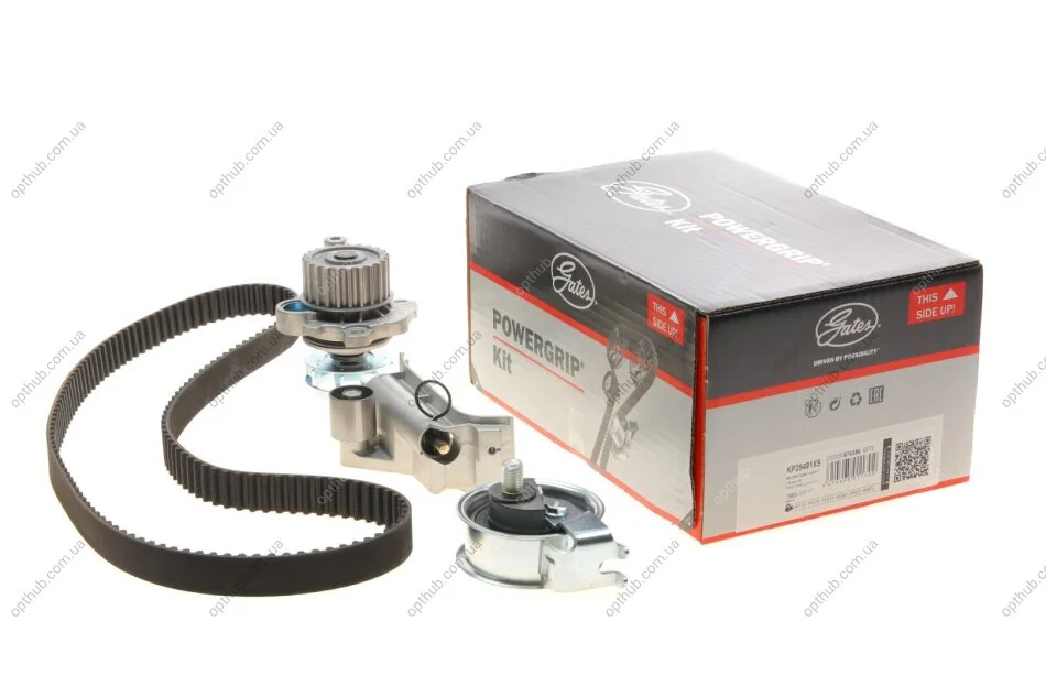 Ремкомплекти приводу ГРМ автомобілів з водяним насосом PowerGrip Kit (Вир-во) Gates KP25491XS (фото 1)