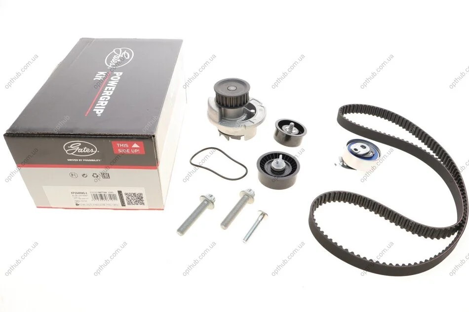Ремкомплекти приводу ГРМ автомобілів з водяним насосом PowerGrip Kit (Вир-во) Gates KP25499XS-2 (фото 1)