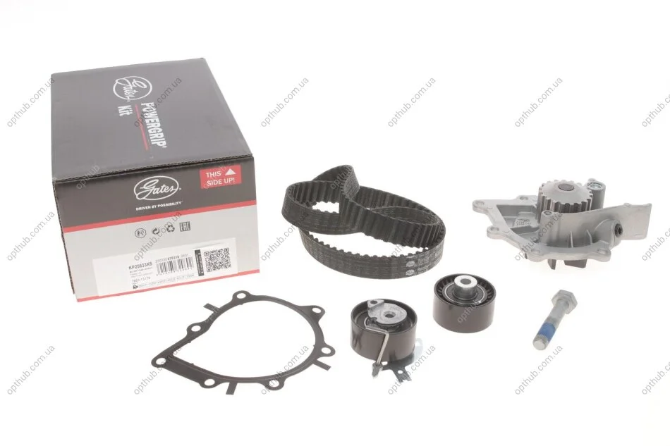 Ремкомплекти приводу ГРМ автомобілів з водяним насосом PowerGrip Kit (Вир-во) Gates KP25633XS (фото 1)