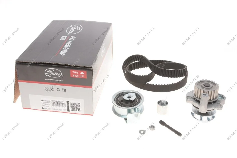 Ремкомплекти приводу ГРМ автомобілів з водяним насосом PowerGrip Kit (Вир-во) Gates KP35491XS-1 (фото 1)