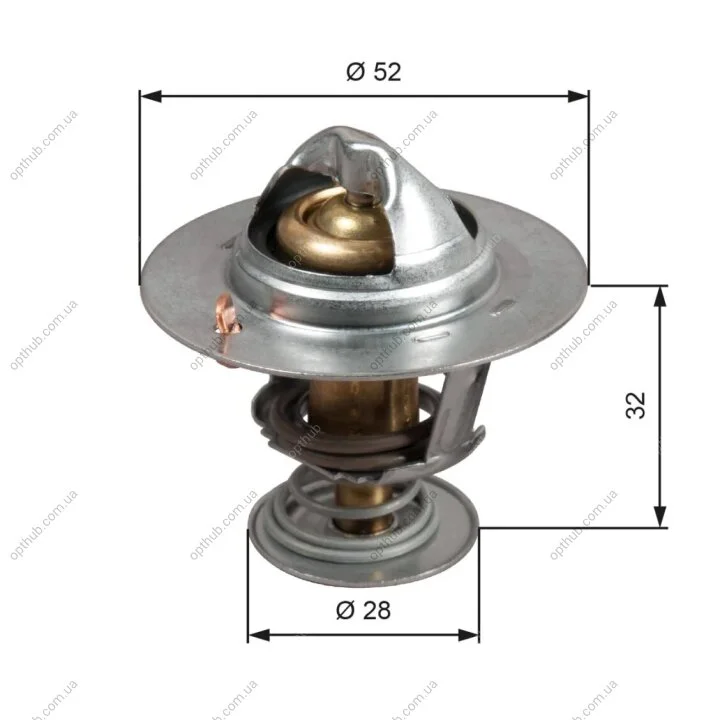 Термостат FORD B-MAX (JK), C-MAX II, FIESTA VI, FOCUS III 1.0 ECOBOOST 12- Gates TH50292G1 (фото 1)