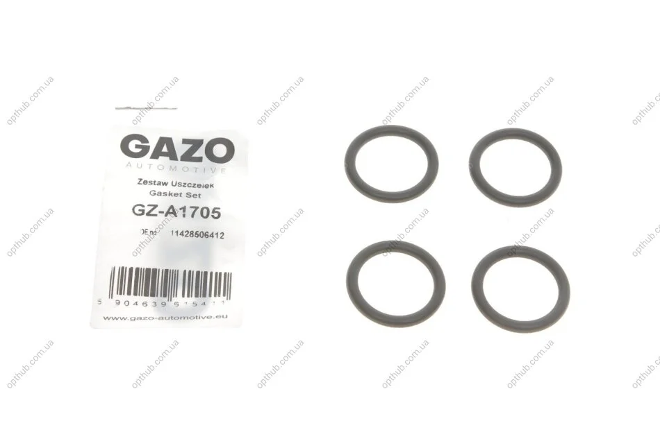 Прокладка фільтра масляного BMW 1 (E87)/3 (E90)/5 (E60)/X1/X3 2.0D 03-15 N47 (к-кт) UA63 GAZO GZ-A1705 (фото 1)