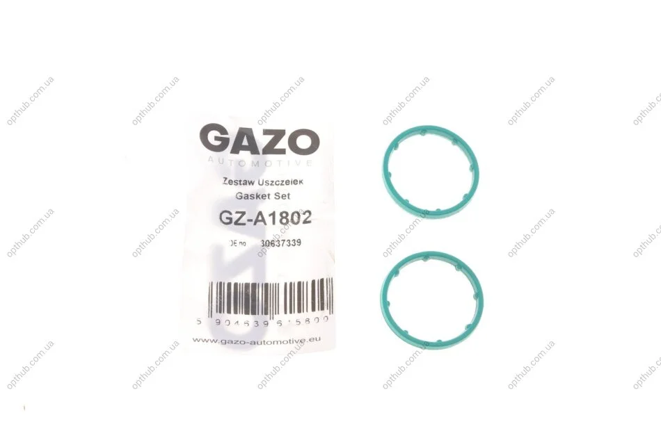 Прокладка радиатора масляного Volvo C30/C70/S40/S60/S70/S80/V50/V70 96-16 UA63 GAZO GZ-A1802 (фото 1)
