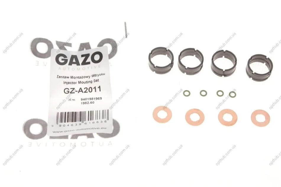 Ремкомплект форсунки Fiat Scudo 2.0 JTD 16V 99-06 (Bosch (к-кт на 4шт)) (opt-om) GAZO GZ-A2011 (фото 1)