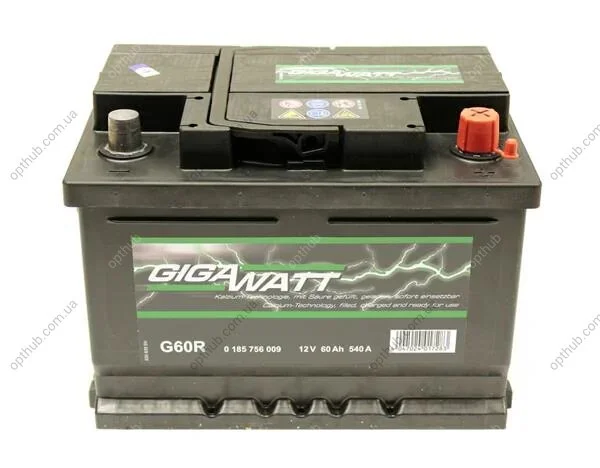 Акумуляторна батарея 60А GIGAWATT 0185756009 (фото 1)