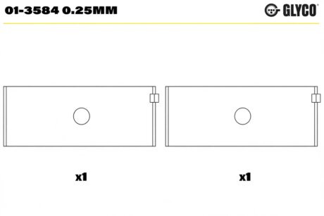 Вкладиші MB OM601/OM602/OM603 Glyco 01-3584 0.25MM
