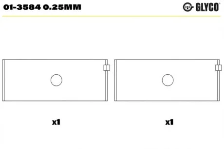 Вкладыши MB OM601/OM602/OM603 Glyco 01-3584 0.25MM