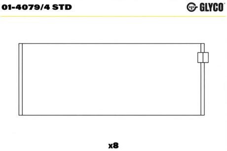 Вкладиші Glyco 01-4079/4 STD