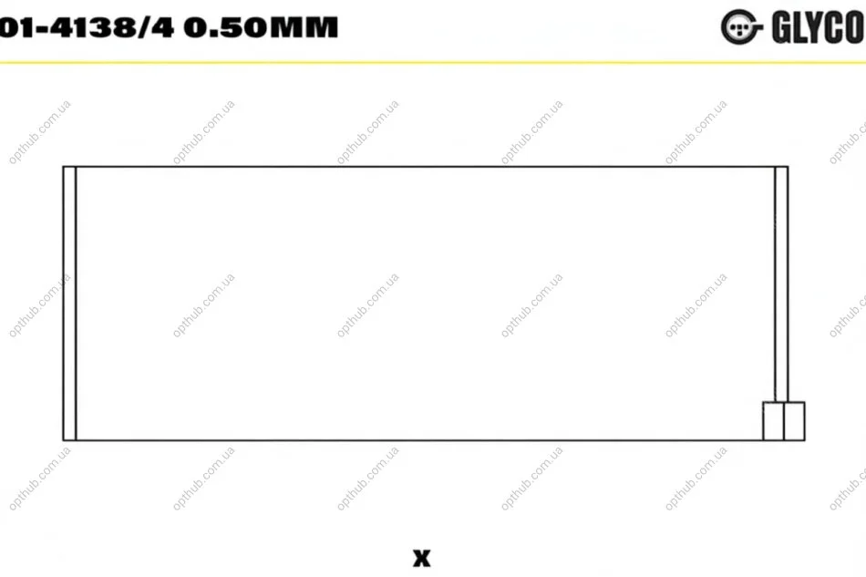Підшипник шатуна (к-кт) Glyco 01-4138/4 0.50MM (фото 1)