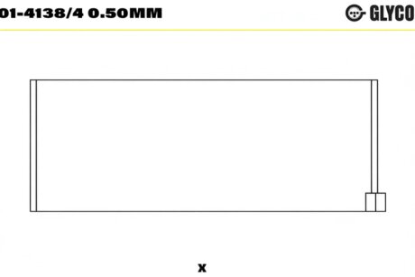 Підшипник шатуна (к-кт) Glyco 01-4138/4 0.50MM