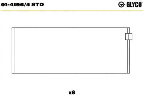 Вкладиші PEUGEOT 2.3D/TD/2.5D/TD Glyco 01-4195/4 STD