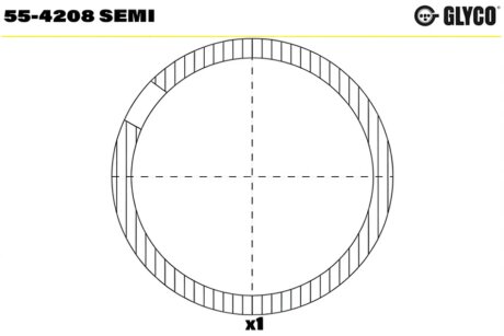 Підшипник ковзання поршневого пальця Glyco 55-4208 SEMI