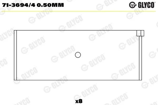 Підшипник шатуна (к-кт) Glyco 71-3694/4 0.50MM (фото 1)