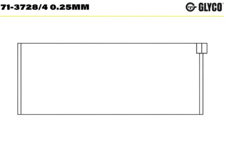Вкладиші Glyco 71-3728/4 0.25MM