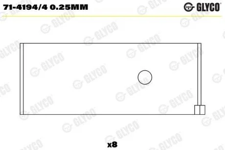 Вкладиші Glyco 71-4194/4 0.25MM