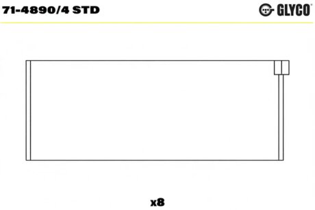 Вкладиші Glyco 71-4890/4 STD