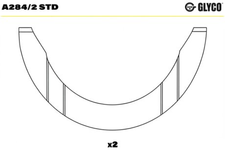 Вкладиші Glyco A284/2 STD