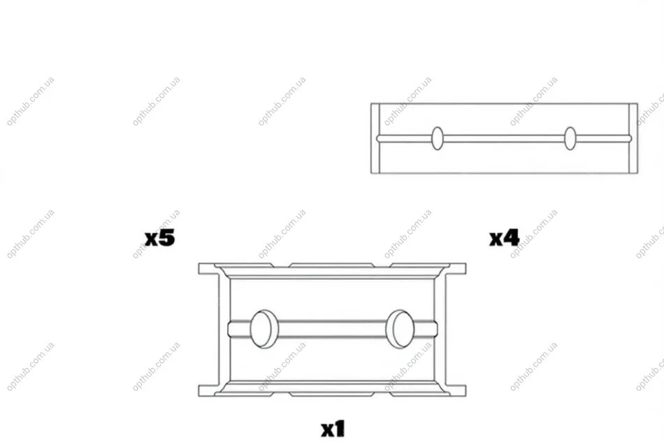 Вкладиші корінні (к-кт) Glyco H1018/5 0.50MM (фото 1)