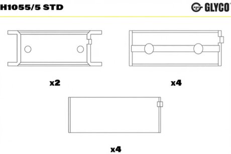 Вкладиші Glyco H1055/5 STD