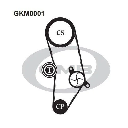 Ремонтний комплект для заміни паса газорозподільчого механізму GMB GKM0001 (фото 1)